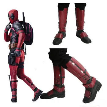 

Deadpool Cosplay Deadpool Wade Winston Wilson Cosplay Shoes Boots Halloween Carnival Cosplay Accessories For Men