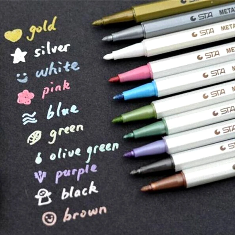 

DIY Scrabooking Decor High Lighter Plumones Colorful Sketch Markers Touch Permanent Marker Pen