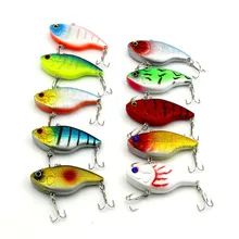 75 мм игра атмосфера для рыбалки приманки для рыбалки снасти жёсткая приманки VIB завлекает приманки 7,5 см 18 G 6# крюк 2 крючки 50 шт 10 цветов воблеры рыбалка pesca