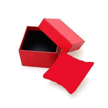 

Elegant pure color Paper Present Gift Box Case For Jewelry Watch Box Red or Black 2 Colors Available