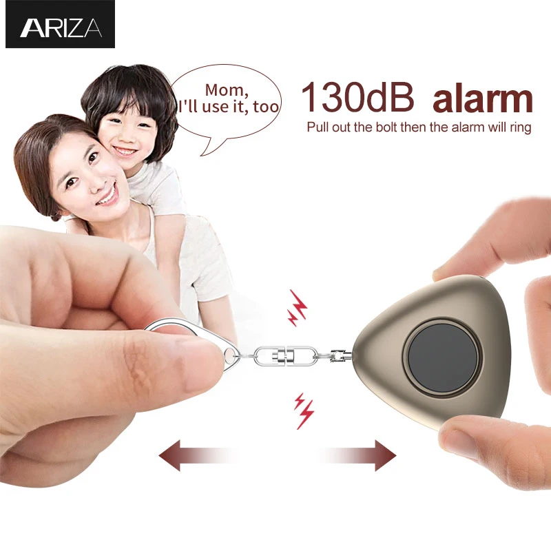

Ariza 130db personal alarm keychain portable emergency keychain alarm safety alarm with LED light for women/kids/elderly