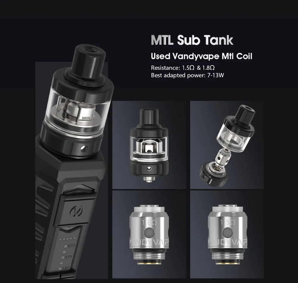 Original Vandy vape AP Kit with 900mAh Battery WaterProof AP Box Mod 2ml Capacity MTL Sub Tank 1.51.8 ohm Coil E Cigarette Vape 01 (4)