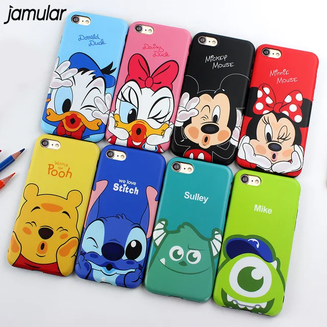 Best Price JAMULAR Mickey Minnie Donald Daisy Duck Phone Case For iPhone X 8 7 Plus TPU Cartoon Soft Back Cover For iPhone 7 6s XR XS MAX