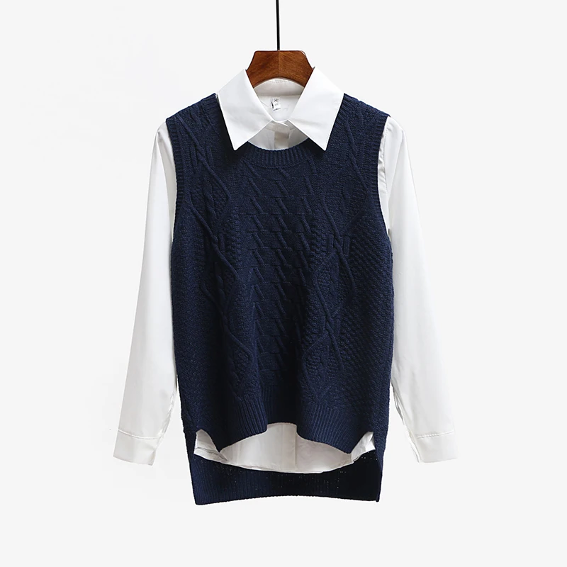 Koop 2018 Herfst Winter Jas Vrouwen Warme Truien Vesten Mouwloze O Hals Gebreide Vest Femme Elegante Casual Trui Vest kz079