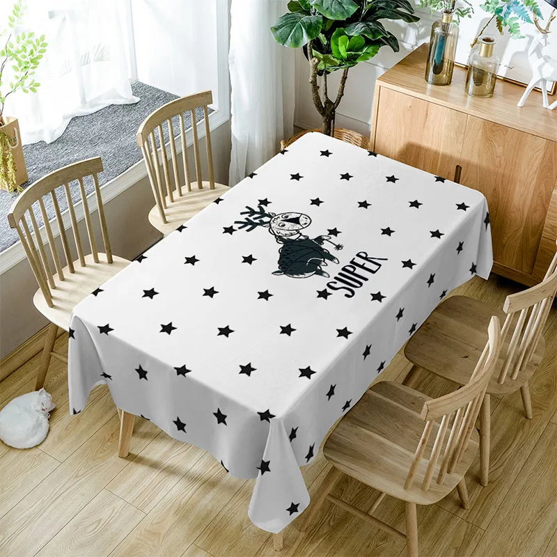 

Europe Style Table Cloth Stars Printed Multifunctional Rectangle Table Cover Tablecloth Home Kitchen Decoration ZB-05