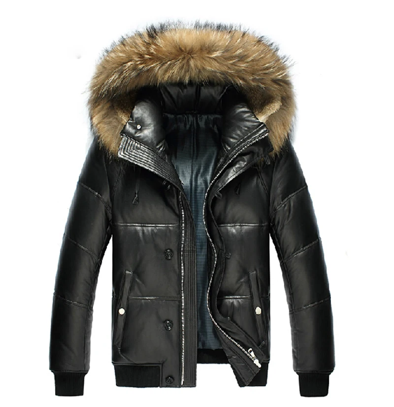 Clearance Fashion mens 100% sheepskin down coat Jacket