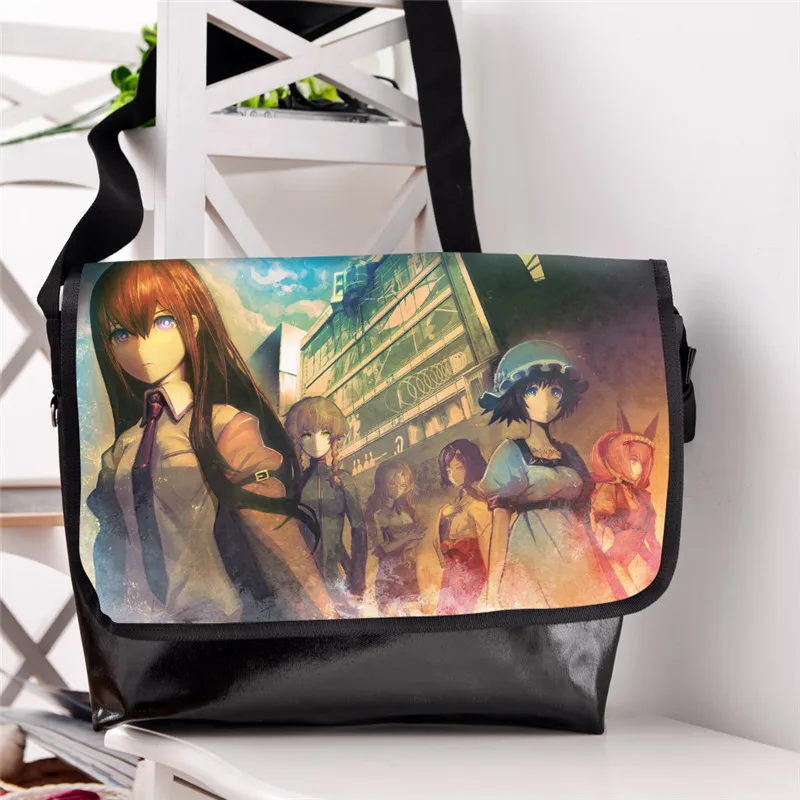 Steins Gate Cosplay Kurisu Makise Schoolbag Unisex Casual Shoulder Bag Messenger Crossbody Laptop Bags for Students