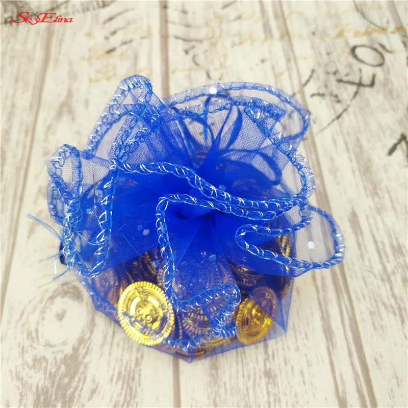 

50pcs 26cm diameter Tulle drawstring pouch wedding round Organza bag birthday Christmas candy gift bag display bag 5zsh836