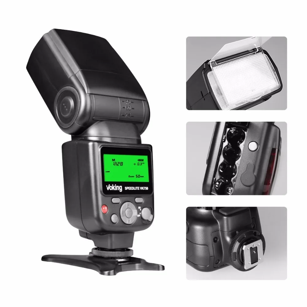 Ручная вспышка Voking VK750 Speedlite с ЖК дисплеем для Canon Nikon Panasonic Olympus Pentax и других DSLR
