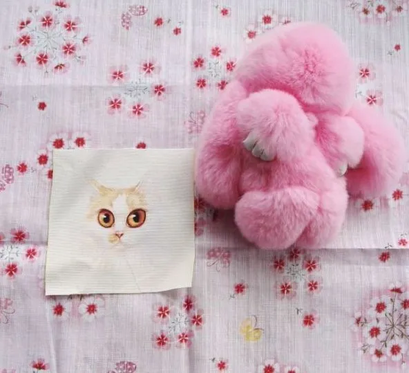 12*12 см милый кот ткань для шитья кошельков "сделай сам" Домашний текстиль мультфильм хлопок ткань Декор стены лоскутное шитье - Цвет: H14-4