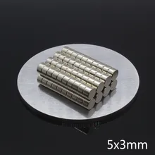 

100Pcs 5*3mm Mini Neodymium Magnet N35 Permanent NdFeB 5mm x 3mm Small Round Super Strong Powerful Magnetic Magnets For Craft