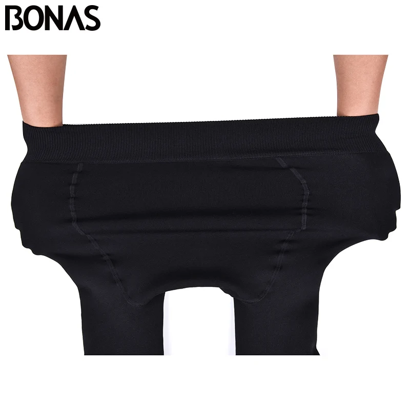 Женские теплые леггинсы BONAS удобные мягкие для фитнеса с эффектом пуш ап зимние