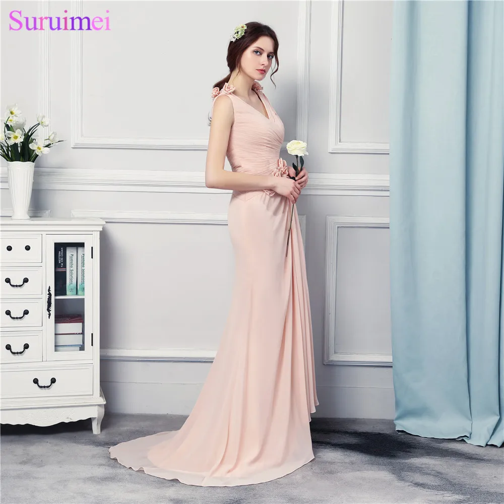 pink brides maid dress