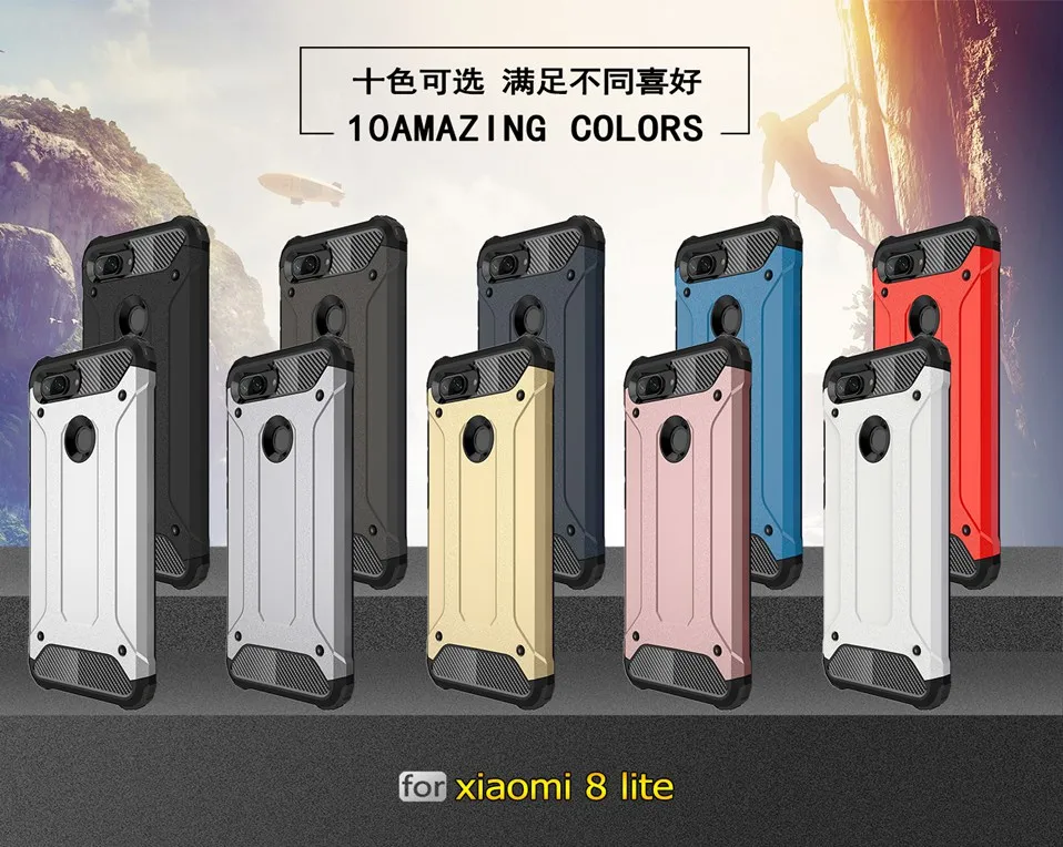 Xiomi Case For Xiaomi Redmi 6A Mi 8 Lite Cover Armor Hard Case For Xiaomi Mi 8 SE Pocophone F1 Redmi 5 Plus Note 5 6 7 Pro S2    (8)