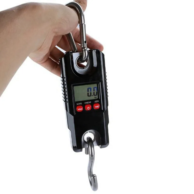  Mini Portable Crane Scale Large Capacity 300kg/0.1kg LCD Display Digital Electronic Hook Hanging Sc