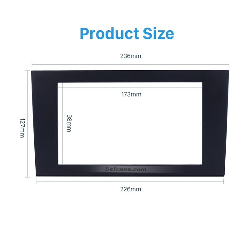 Seicane 173*98 мм двойной Дин радио Фасции Аудио рамка отделка ободок панель монтажный комплект для 2004 2005 2006 2007 2008 Audi A4