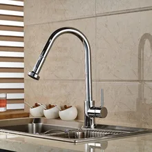 Кухонный кран из хромированной латуни, кран для раковины, настенное крепление, двойное распылительное сопло, кран для горячей и холодной воды