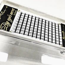 Сыпучих мягких 6D Ложные Индивидуальный ресницы расширение 6D готовых deluxe Вентиляторы объем ресниц