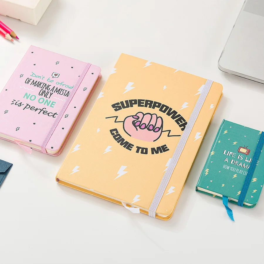 

A6 Hard Cover Creative Cute Ruled Notebook Diary Line Journal