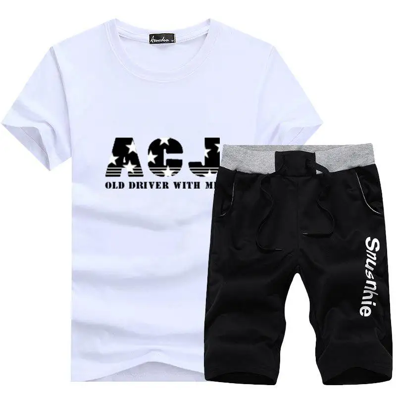 

Summer Men Casual Sets Brand Male Tracksuit Men's Sportswear Two Piece Sets T-shirt Men Set Shorts + T-shirt Tracksuits