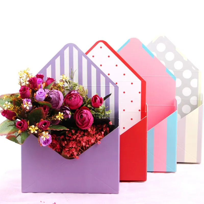 

2019 new 1pcs Korean fashion envelope flower box shop decoration basket special gift box flower box imported custom cardboard