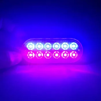 

12V - 24V 4 Led Strobe Warning Light Strobe Grille Flashing Lightbar Truck Car Beacon Lamp Amber Blue Red Traffic Light