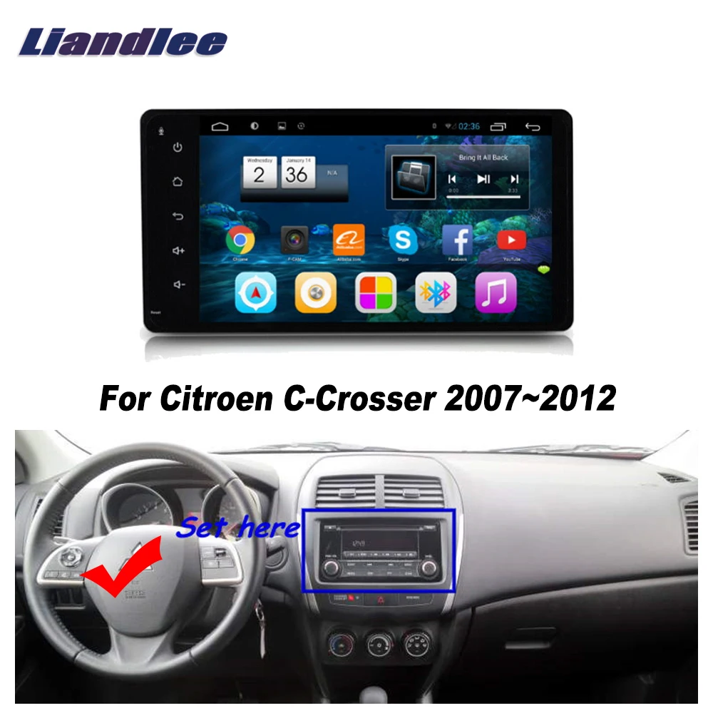 Liandlee для Citroen C-Crosser 2007~ 2012 автомобильный радиоприемник для Android CD DVD плеер с gps-навигатором карты HD Touch стерео медиа ТВ Мультимедиа