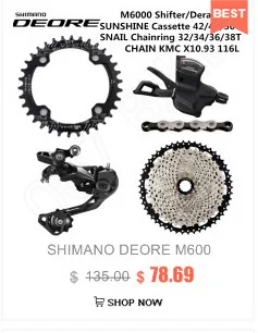 SHIMANO DEORE M6000 комплект горного велосипеда 1x10-Speed 42T 46T 50T SL+ RD+ SUNSHINE+ CHAINRING+ X10.93 M6000 переключатель заднего переключателя