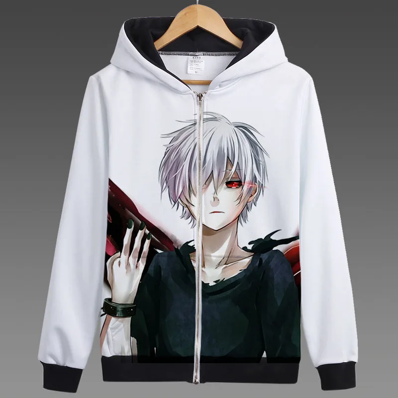 New Cute Men's Tokyo ghoul Hoodie Ken Kaneki Mask Face Anime Costume