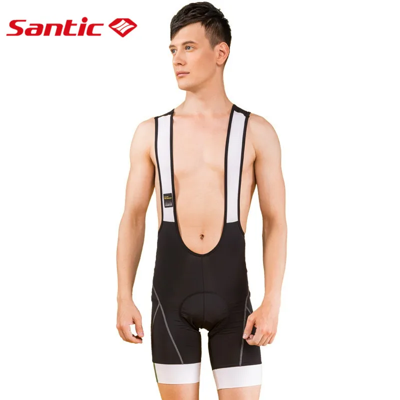 Santic Men Cycling Bib Shorts MTB Padded Breathable Mesh Mountain Road Bicycle Bike Short Cycling Bib Short mtb Ciclismo - Цвет: KC05031