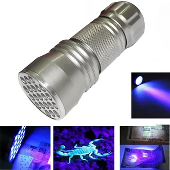 

2018 UV Ultra Violet 21 LED Flashlight Mini Blacklight Aluminum Torch Light Lamp NEW Safety & Survival Z1030