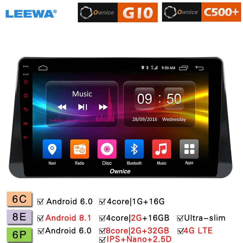 

LEEWA 10.1 " 2.5D Nano IPS Screen Android 8.1 Octa Core/DDR3 2G/32G/4G LTE Car Media Player For Nissan Kicks 2016-2018