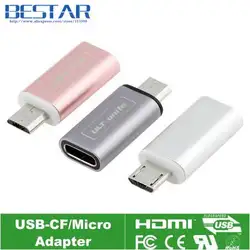 Тип USB-C USB 3.1 USB-C женщина к Micro USB 2.0 Мужской OTG адаптер разъема на -Go серебристый