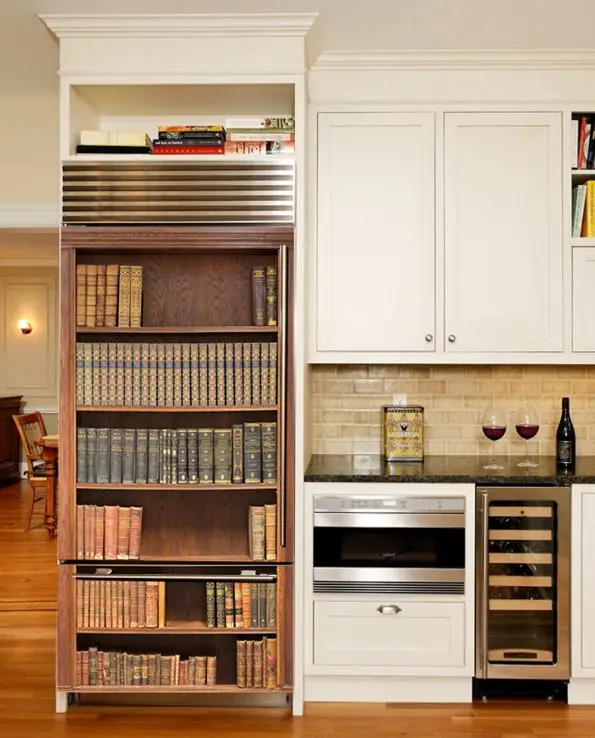3D книжная полка книжный чехол самоклеящаяся посудомоечная машина холодильник замораживание стикер художественная дверь холодильника обои-покрытие