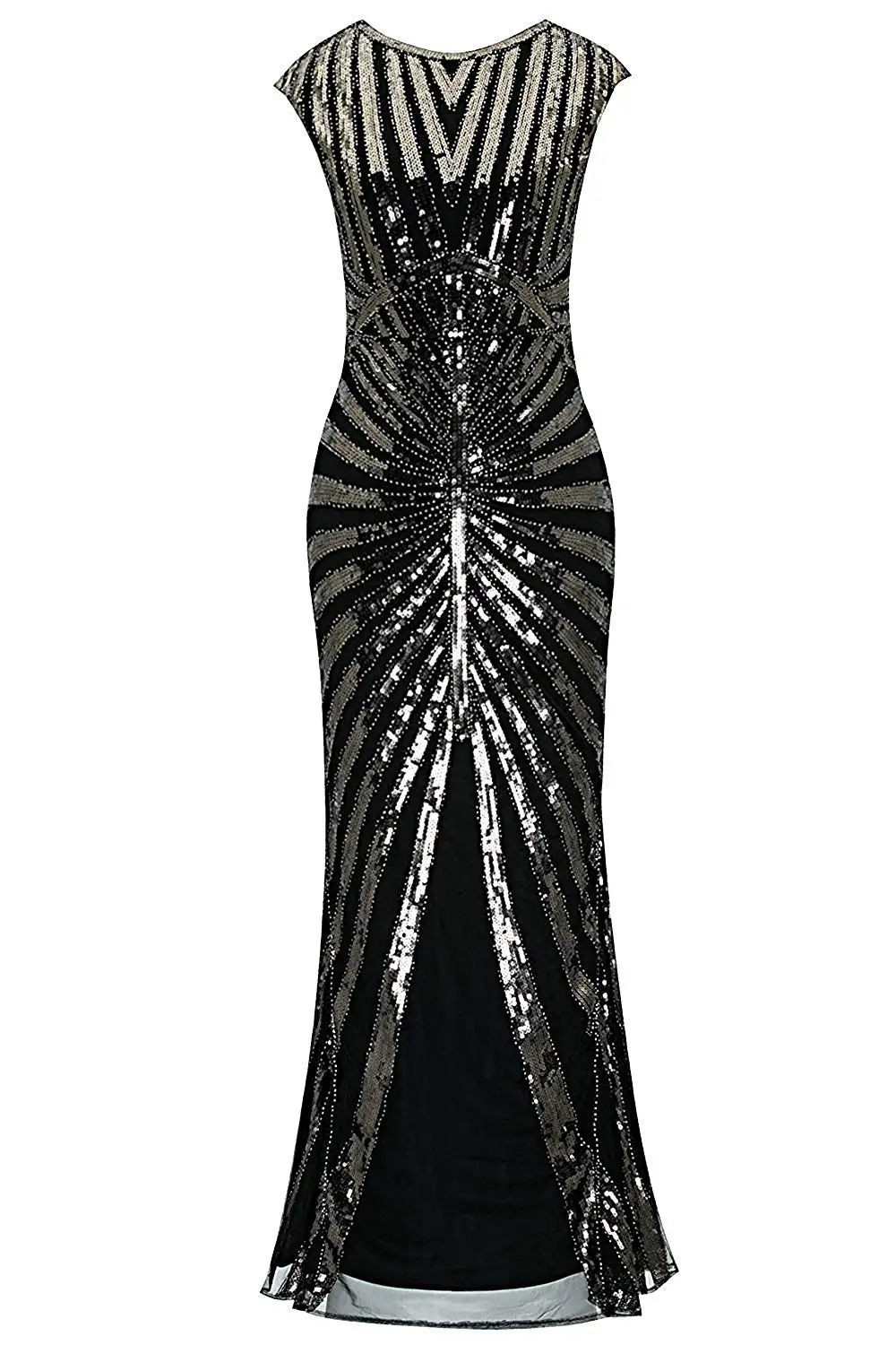Торжественное платье большого размера 1920s с блестками, платье русалки, торжественное платье Гэтсби Хлопушка, длинное вечернее платье вечерние - Цвет: all black