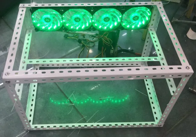  YUNHUI Mining industry sell The rack of Ethereum miner with four LED fans suitable for Ethereum min - 32801014788