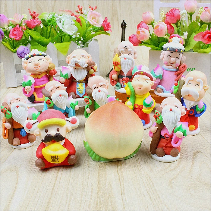 

Baked birthday cake decoration West longevity elderly birthday birthday girl candy doll