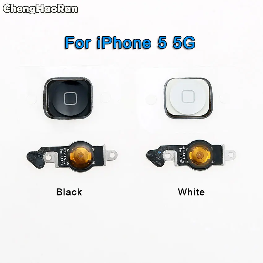 ChengHaoRan для iPhone 4, 4S, 5, 5C, 6, 6S Plus, 6 P, 6SP, кнопка «домой» с гибким кабелем, Кнопка меню, ключ, крышка экрана, управление, запасная часть