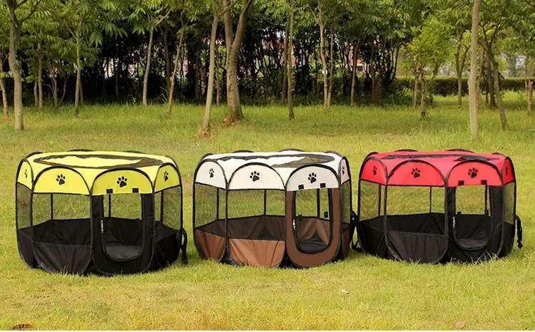 Kimhome Pet палатка портативный складной собака дом клетка шатер для собак для котов манеж щенок питомник легко Управление восьмиугольная