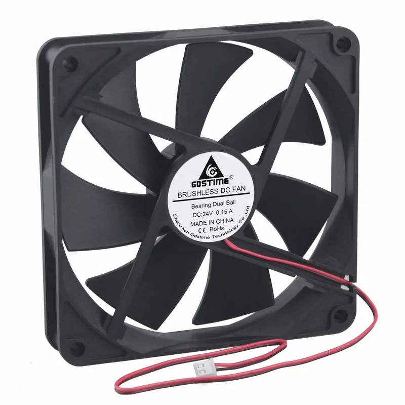 1 шт. Gdstime 2pin 24V 140x140x25 мм два шарика CFM 14025s 14 см чехол для ПК кулер процессора DC