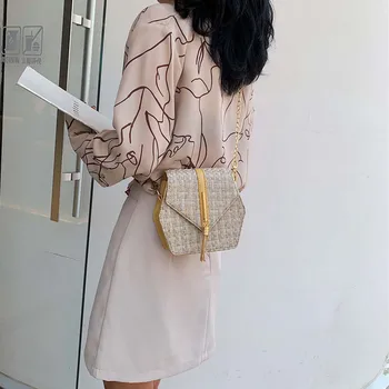 

Woman Bags Fashion Retro Weave Leather Tassel Chain Crossbody Shoulder schoudertas dames borsa donna malas de senhora 2019