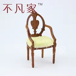 Кукольный домик 1/12 масштаб Миниатюрный Мебель красивая деревянная резьба кресло