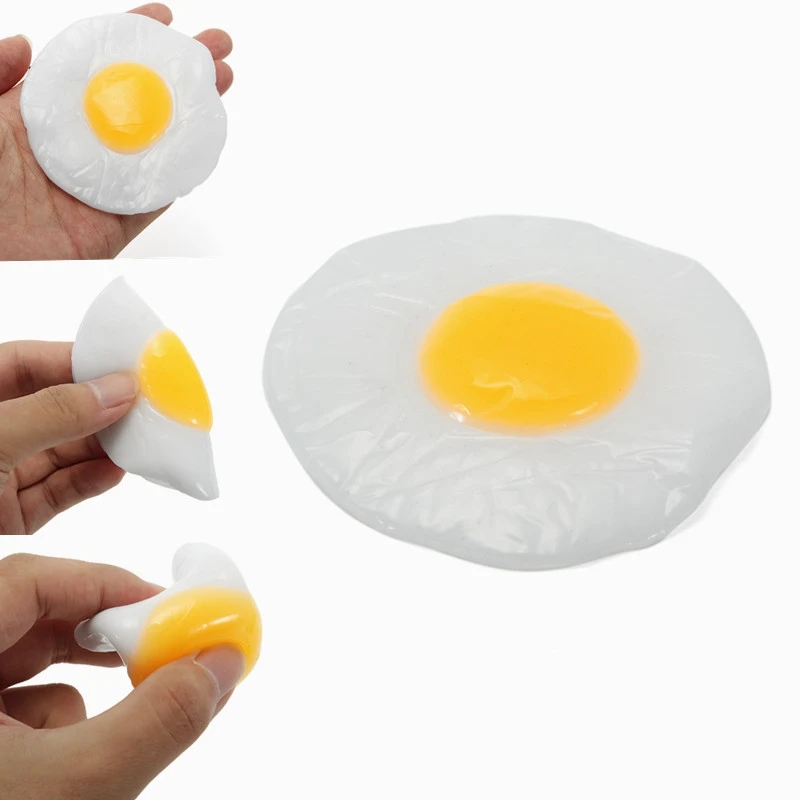 

Lovely for Squishy Sunny Side Up Egg Squeeze Stretch Prank Gift Fun Decor Toy Phone Straps Stress Reliever