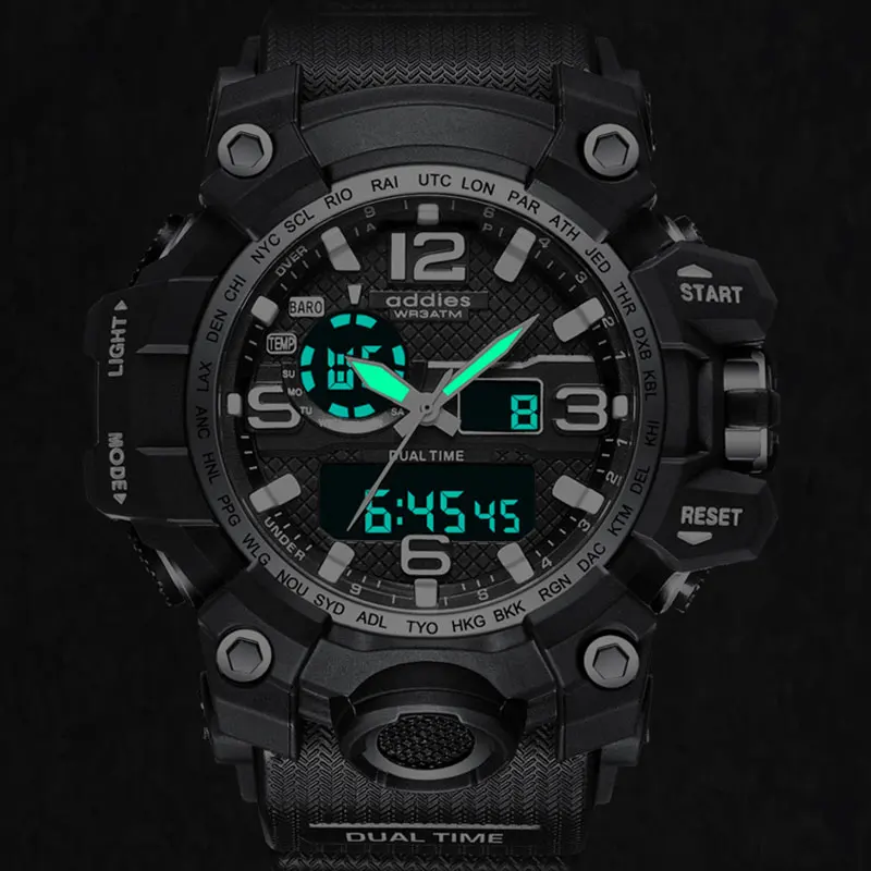 Najtaniej Shock mężczyźni sport zegarki G styl duża tarcza cyfrowy wojskowy wodoodporny zegarek męski zegar męski zegarek Relogio Masculino Esportivo