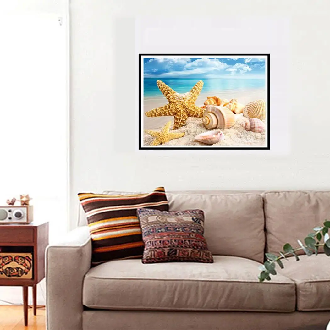 Горячие SaleDIY Seashell вышивка Пластиковые Стразы Алмаз как изображение современный