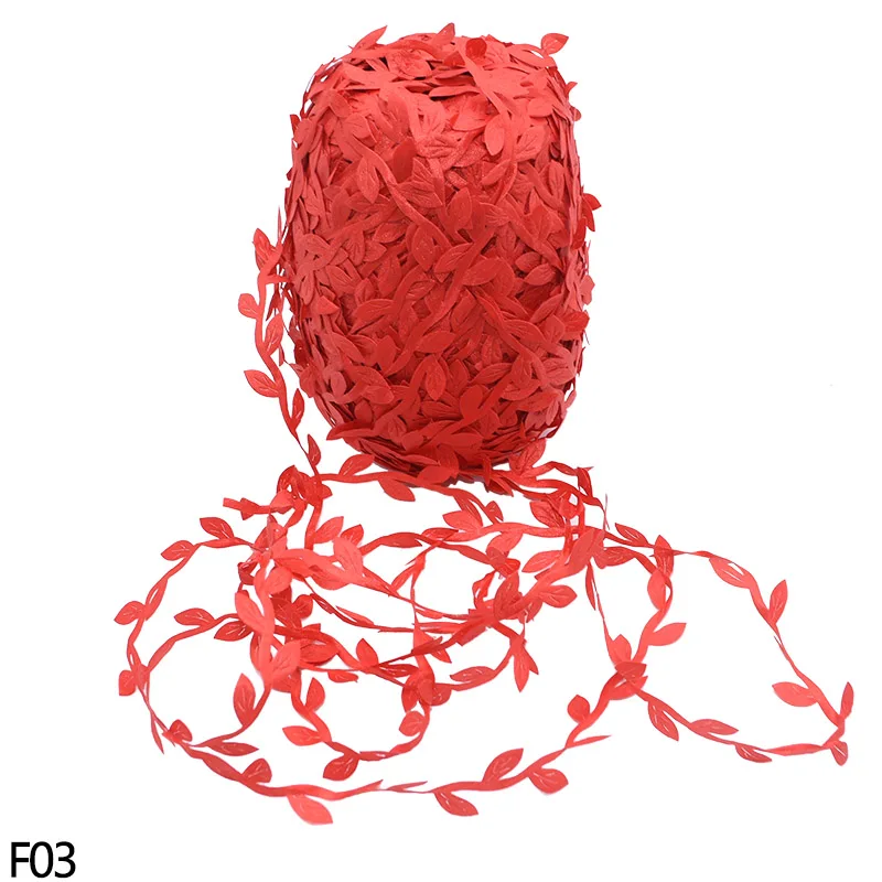 10 м красочные шелковые листья лента Швейное Ремесло фетровая отделка подарок «сделай сам» день рождения Летняя Вечеринка гирлянда Бантинг Свадьба Висячие деко - Цвет: F03