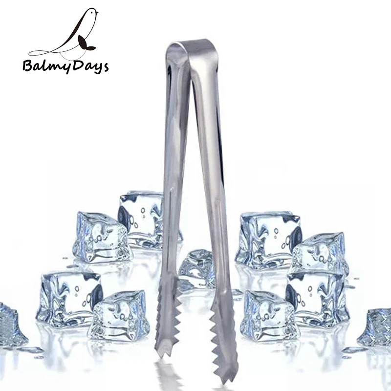 

2Pcs Ice Tongs Stainless Steel Sugar Ice Cube Tongs Mini Kitchen Food Tongs Salad Dessert Server Clamp Kitchen Bar Accessories