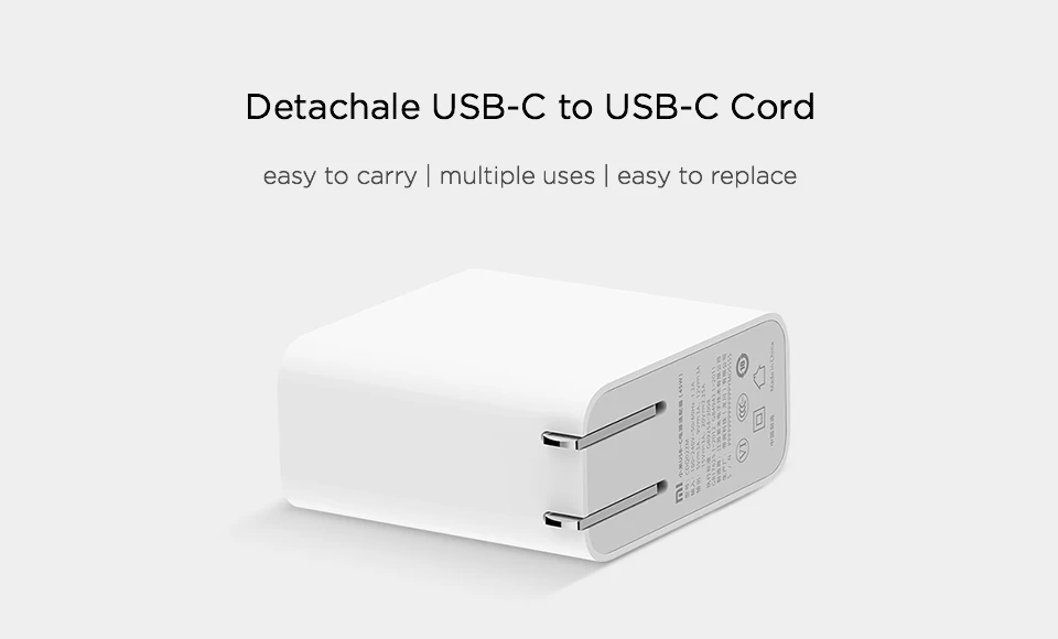 Xiao mi USB-C 45 Вт Быстрое зарядное устройство выход Тип C порт USB PD 2,0 QC 3,0 адаптер питания mi ноутбук air 13,3 12,5 pro 15,6