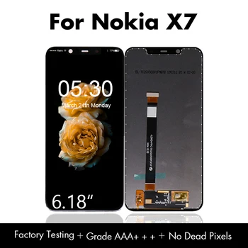 

10pcs/lot for Nokia X7 LCD Display Touch Screen Digitizer for Nokia 7.1 Plus LCD Replacment for Phone Free Shipping by DHL EMS