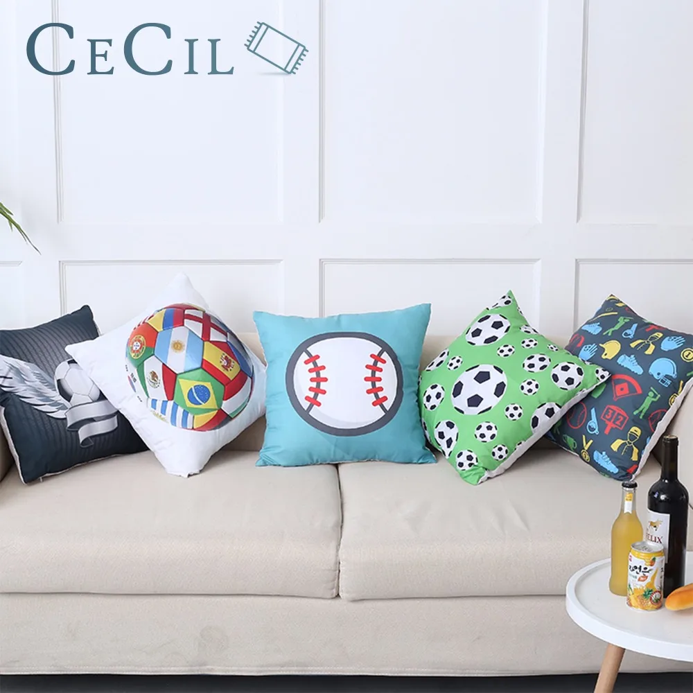 

World Cup Football 2018 Russia Soccer Ball Print Pillow Case Sofa Car Cushion Cover Home Decor Vintage Throw Pillow Covers